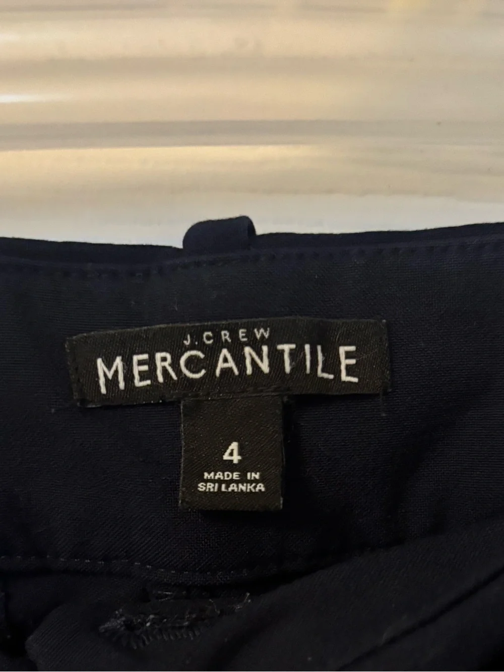 J Crew Mercantile Straight-Leg Women's Pants in Navy